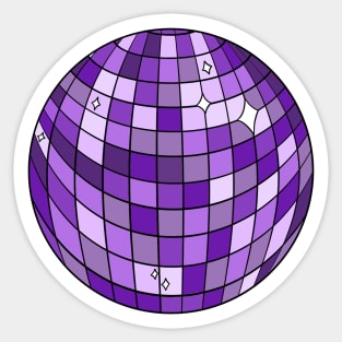 Purple Disco Ball Sticker